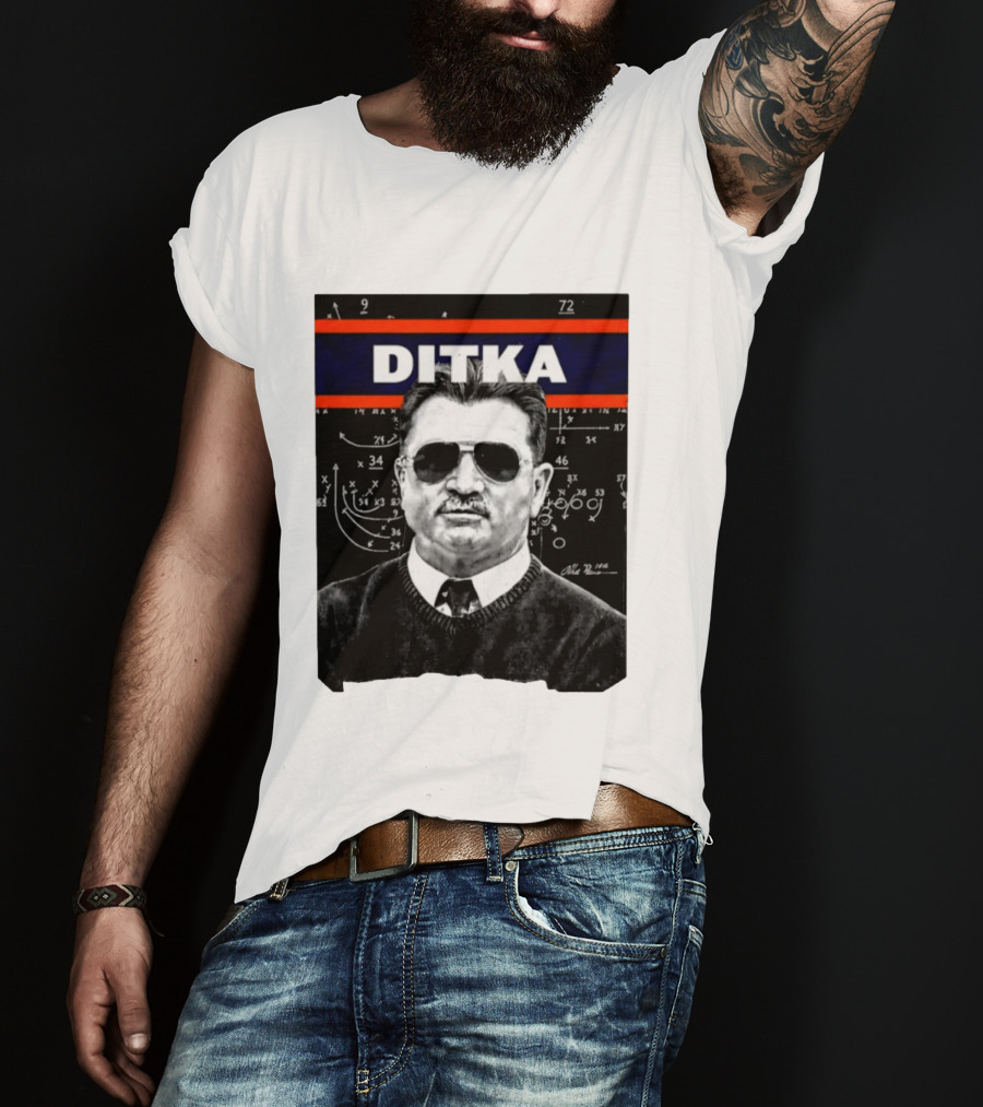 DITKA Da Coach Chicago Bears Legend Mike Ditka Playbook T-Shirt