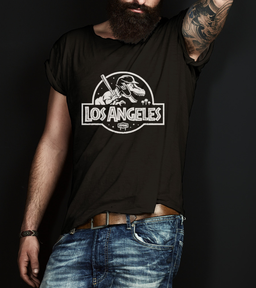 Los Angeles Dinosaur Baseball Jurassic Christmas 2026 T-Shirt