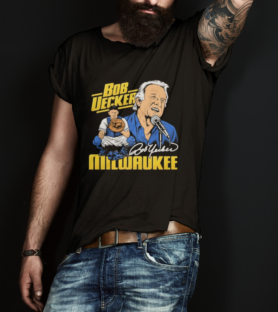 Bob Uecker Milwaukee Brewers Tribute Homage Royal Tri Blend T-Shirt