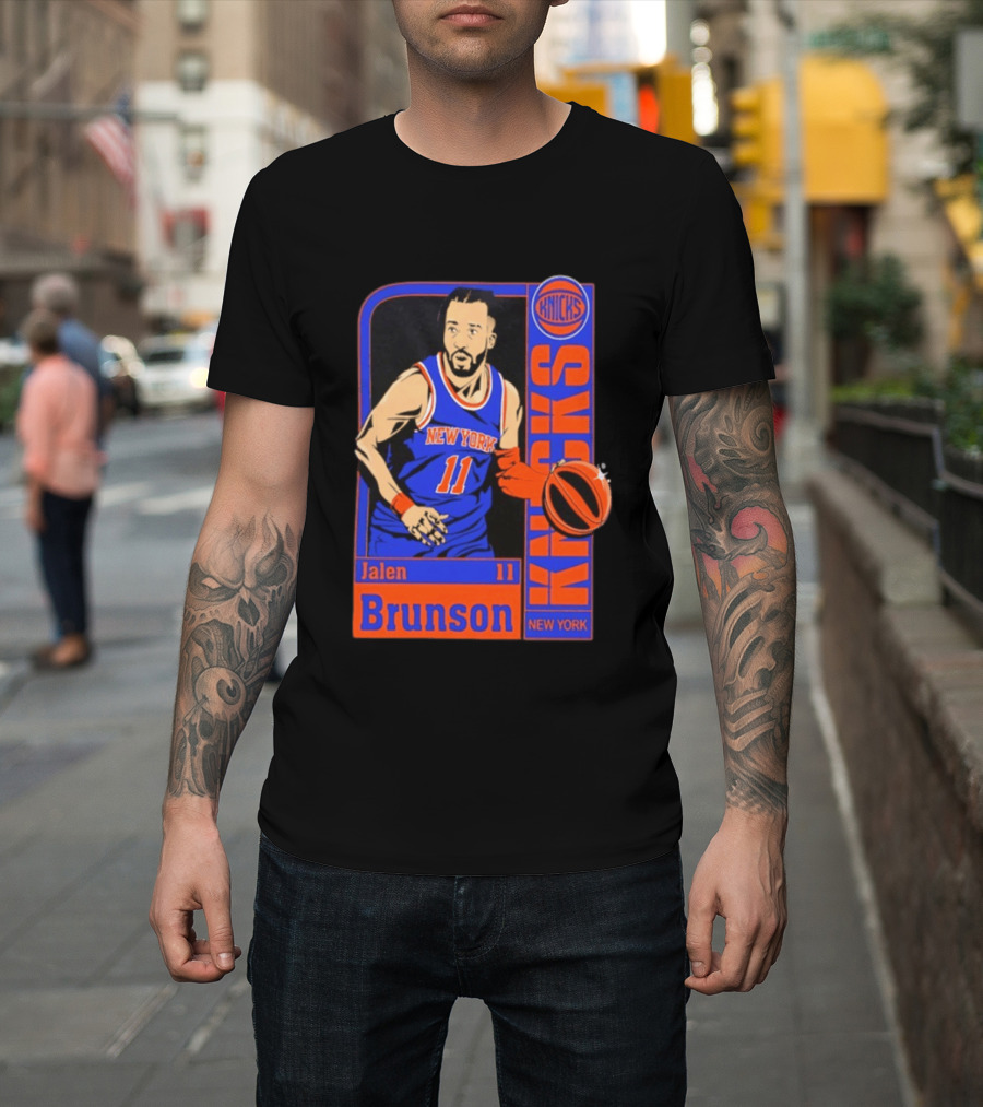 New York Knicks Jalen Brunson 11 Player Card 2026 T-Shirt