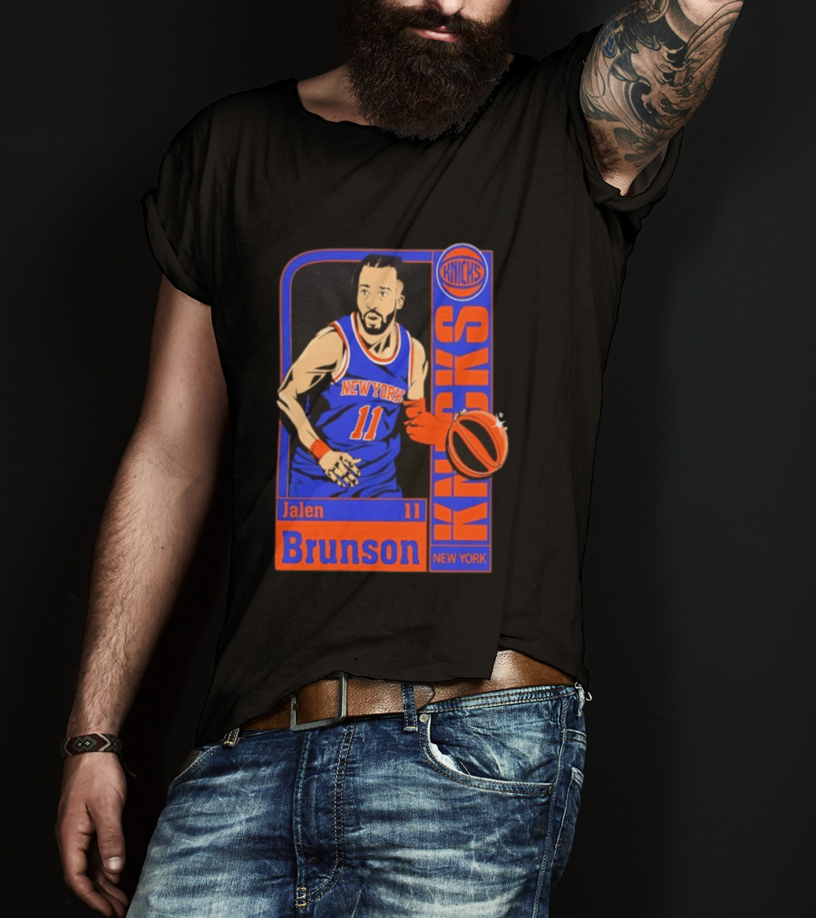 New York Knicks Jalen Brunson 11 Player Card 2026 T-Shirt