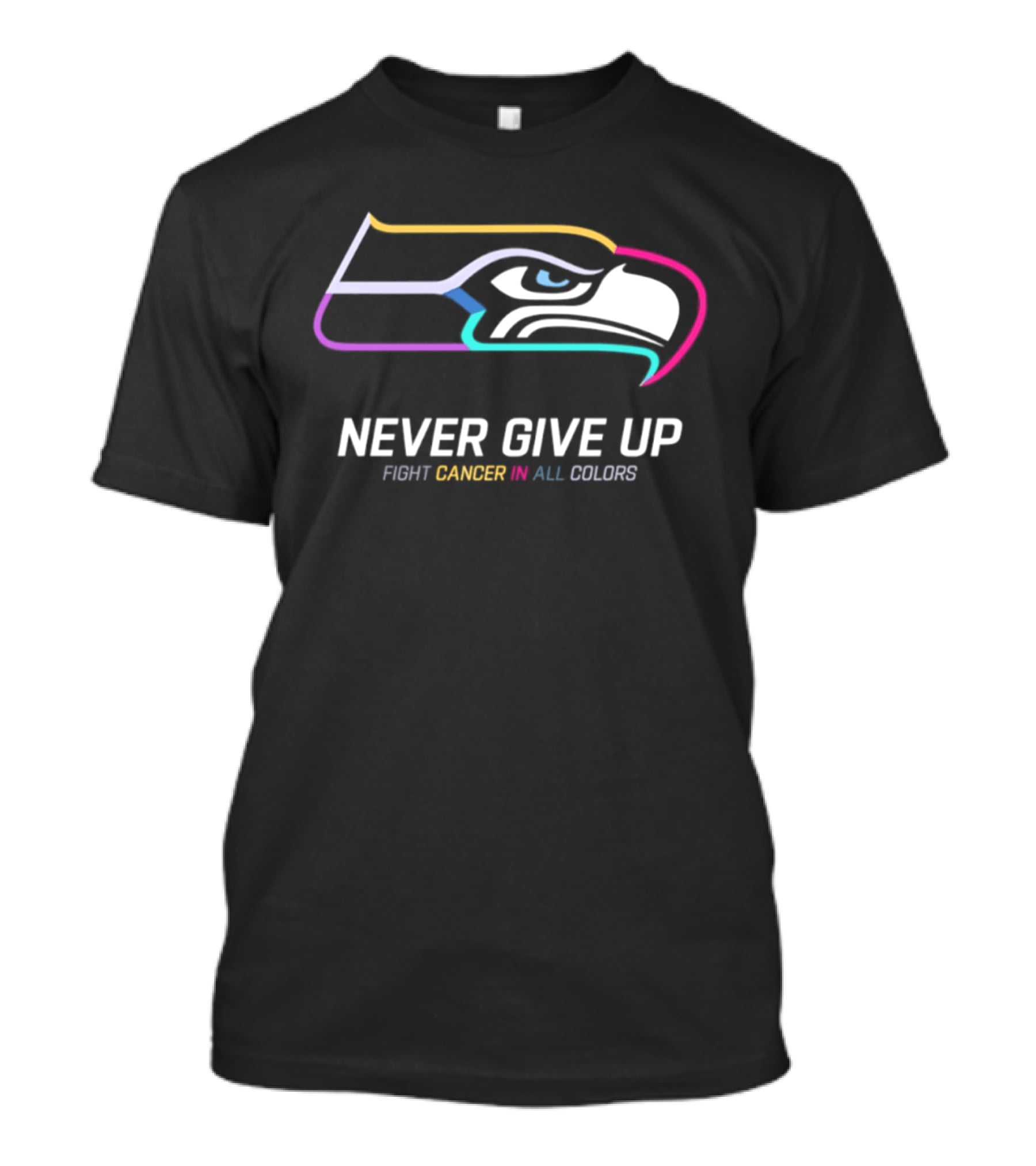 Seattle Seahawks Never Give Up Fight Cancer In All T-Shirt