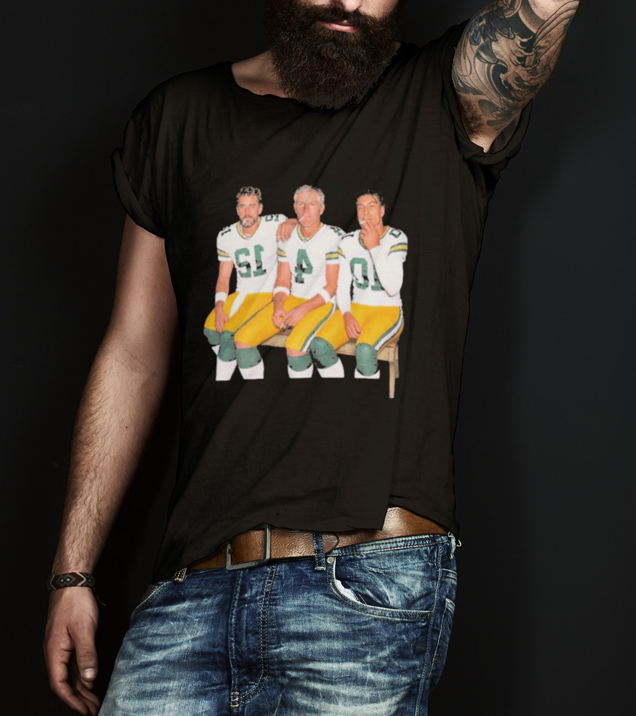 Bart Starr Brett Favre Aaron Rodgers Green Bay Packers Legends Football Signatures T-Shirt