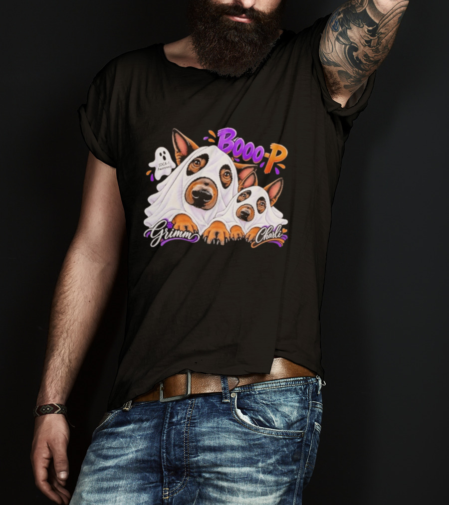 Grimm Charli Booo P SDCA 1 Awareness Comic Style Pooch Pals T-Shirt