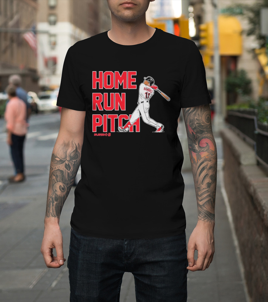 Ramirez 11 Home Run Pitch Swing Baseball T-Shirt