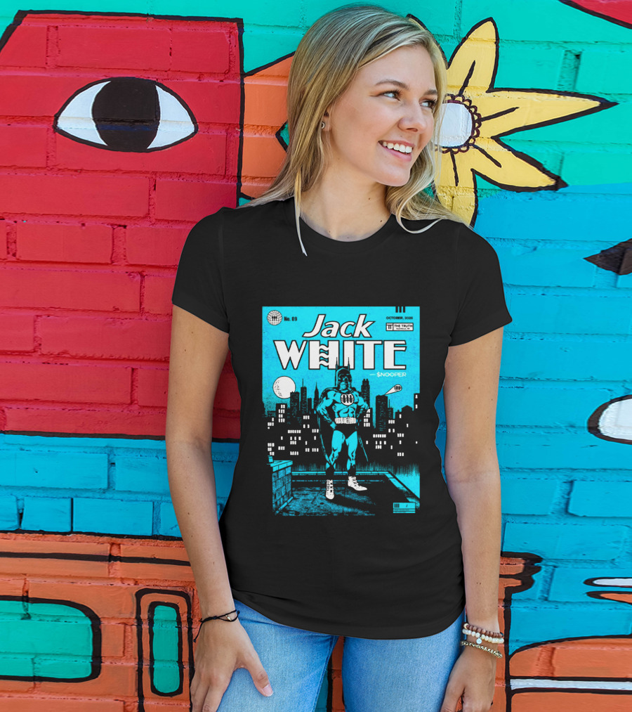 Jack White With Snooper Nashville TN 2026 Night 1 Live At The Truth October 9 Superhero Cityscape T-Shirt