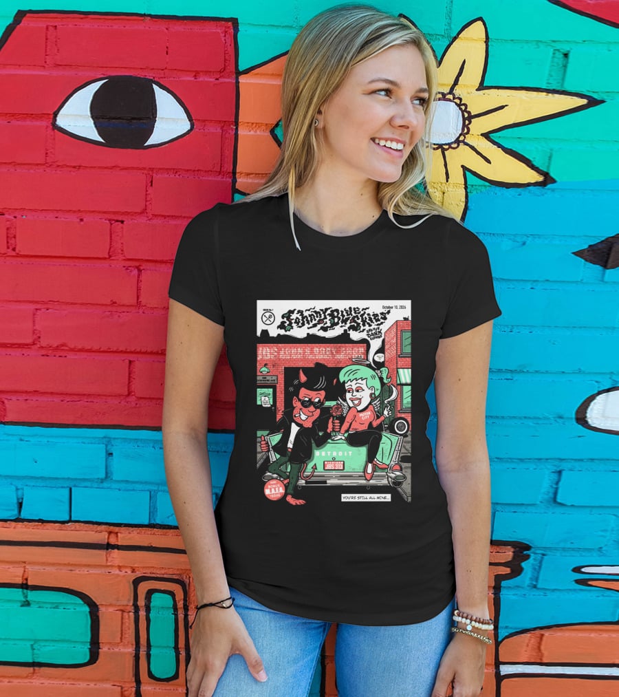 Johnny Blue Skies Detroit Event Motor City October 10 2026 Dark Clouds M.A.F.A Issue T-Shirt