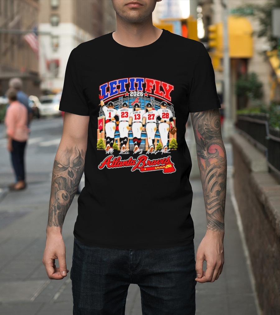 Atlanta Braves Let It Fly 2026 MLB Players Signatures T-Shirt
