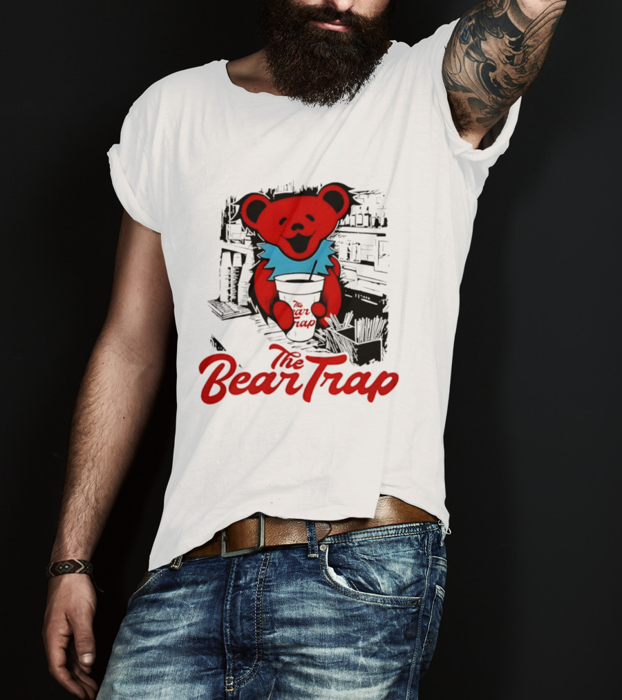 The Bear Trap Grateful Dead Dancing Bear Vintage Barista Vibes T-Shirt