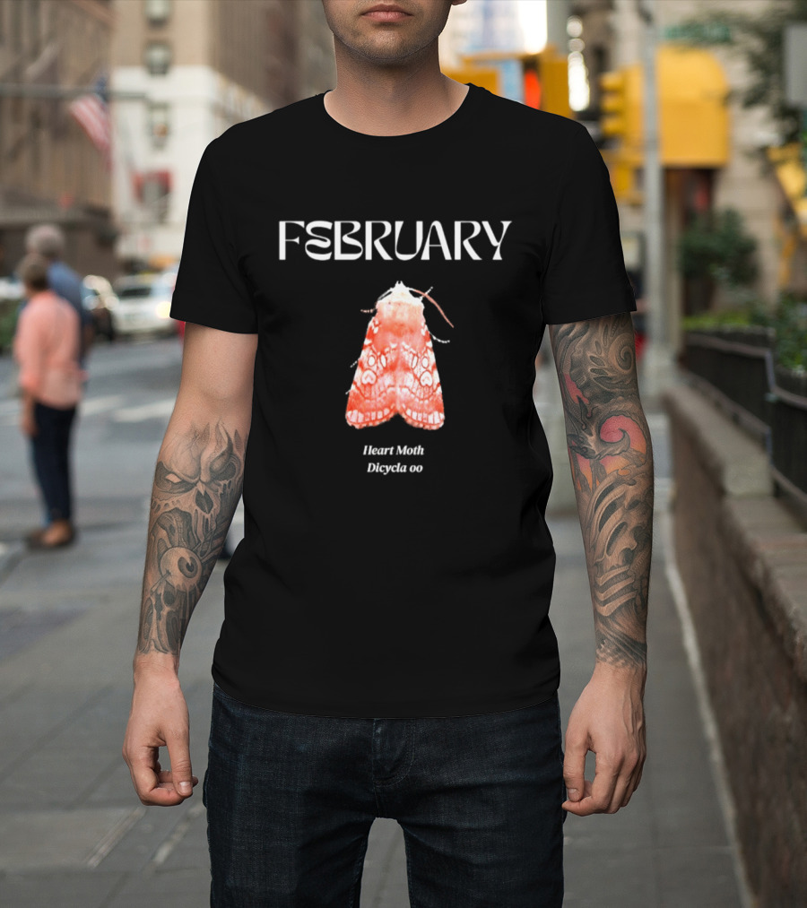February Heart Moth Dicycla Oo Butterfly Entomology T-Shirt