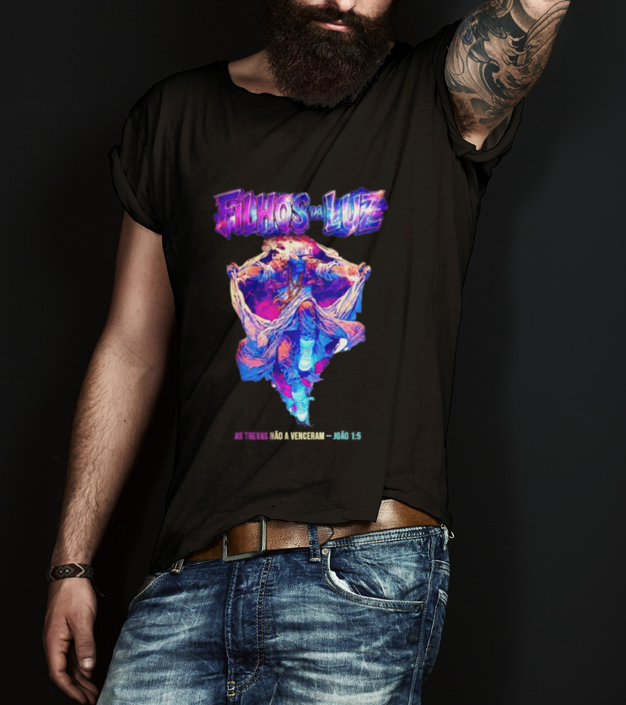 Filhos Da Luz As Trevas Não A Venceram João 1 5 Vibrant Angelic Warrior T-Shirt