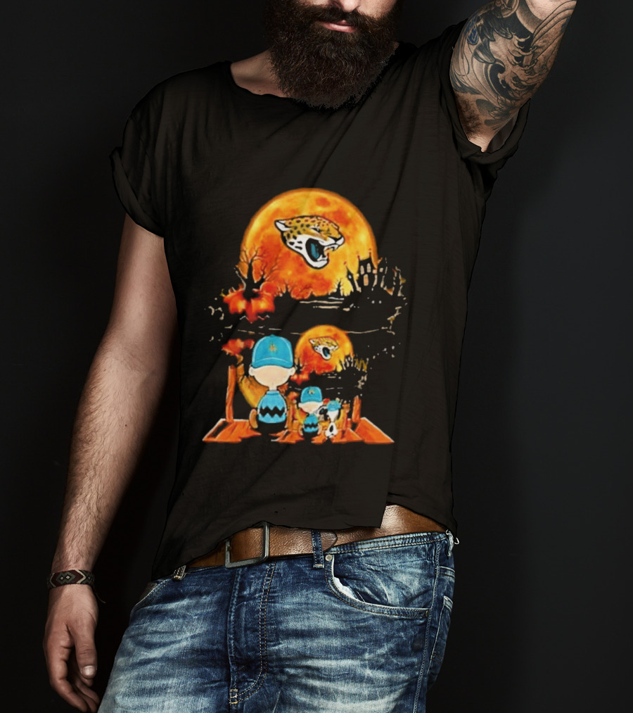 Jacksonville Jaguars Peanuts Halloween Classic Football T-Shirt