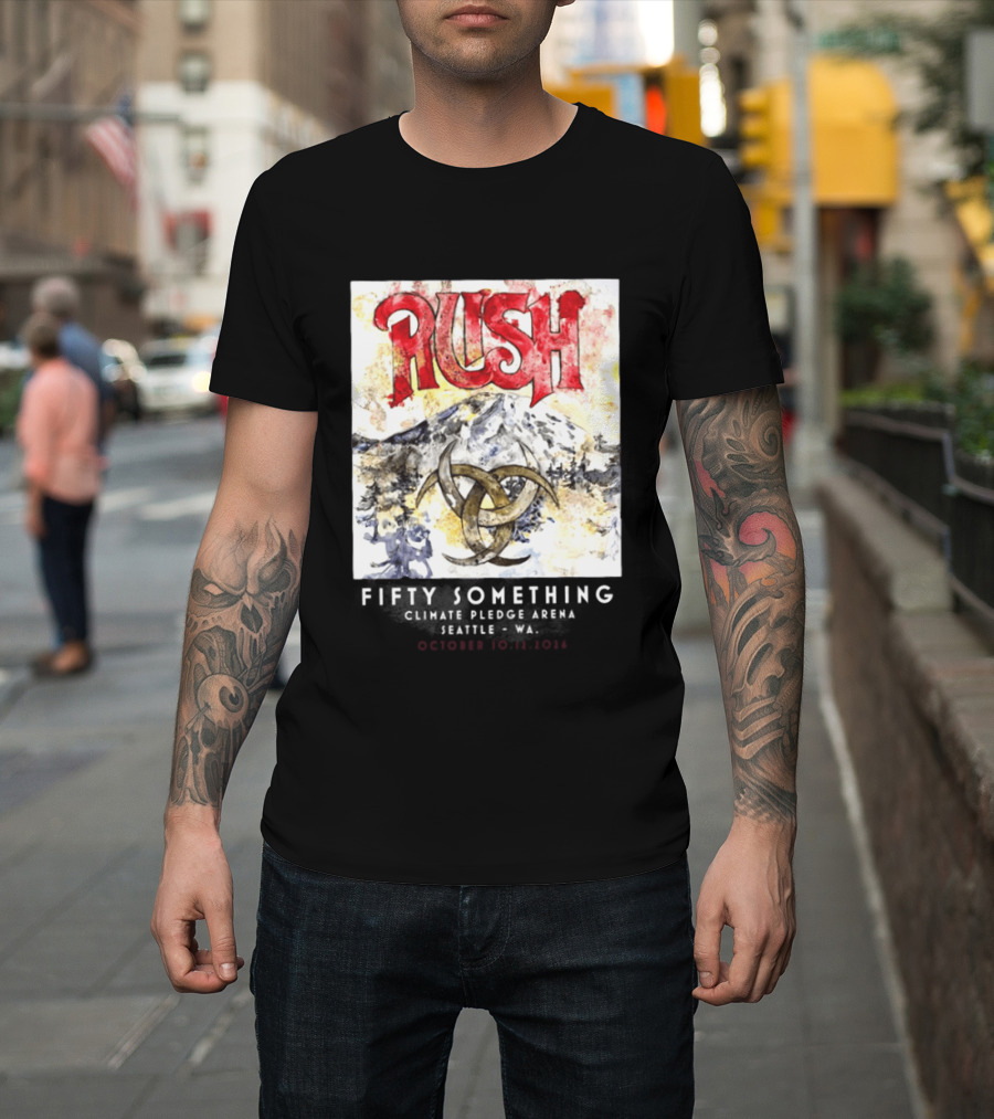 Rush Fifty Something Tour October 10th And 12th 2026 Climate Pledge Arena Seattle Washington T-Shirt