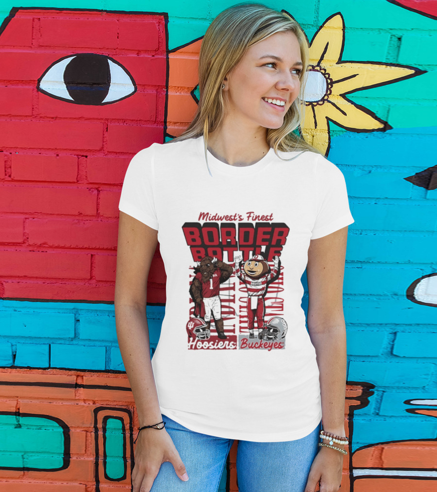 Midwest's Finest Indiana Hoosiers Vs Ohio State Buckeyes 2026 Border Battle T-Shirt