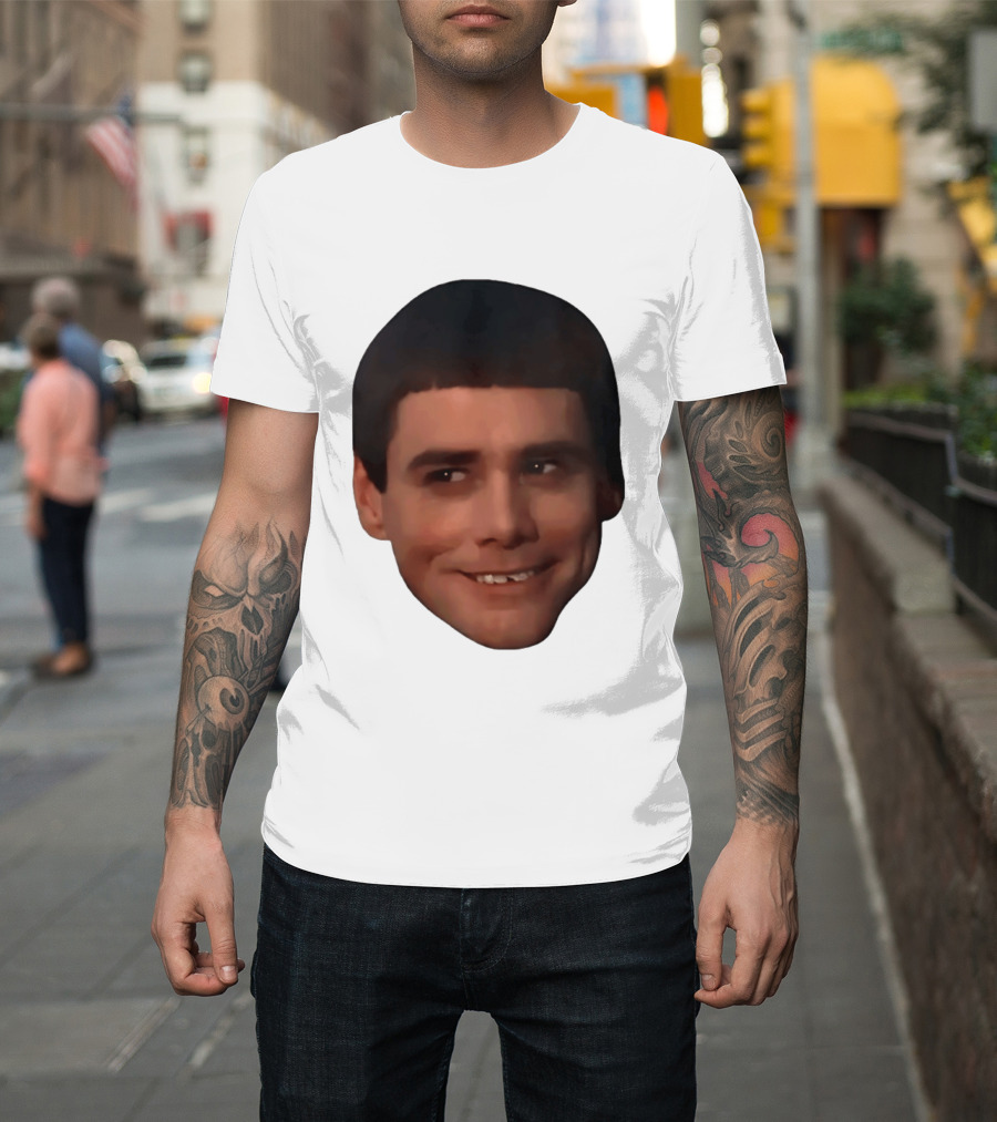 Jim Carrey Lloyd Christmas Dumb And Dumber Face Meme T-Shirt