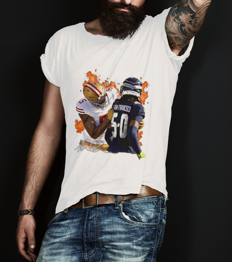Mike Evans San Francisco 49ers Clash With Seattle Rival In Fiery Showdown T-Shirt