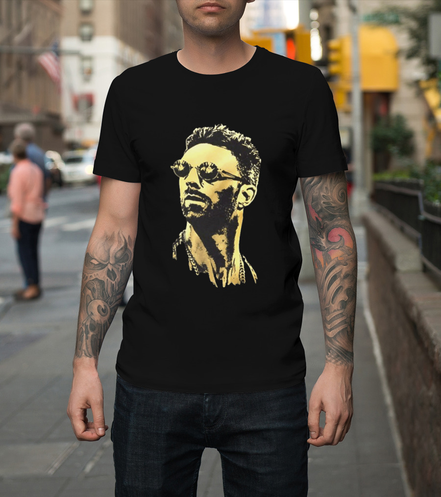 LA Knight Sunglasses Portrait Double Sided T-Shirt