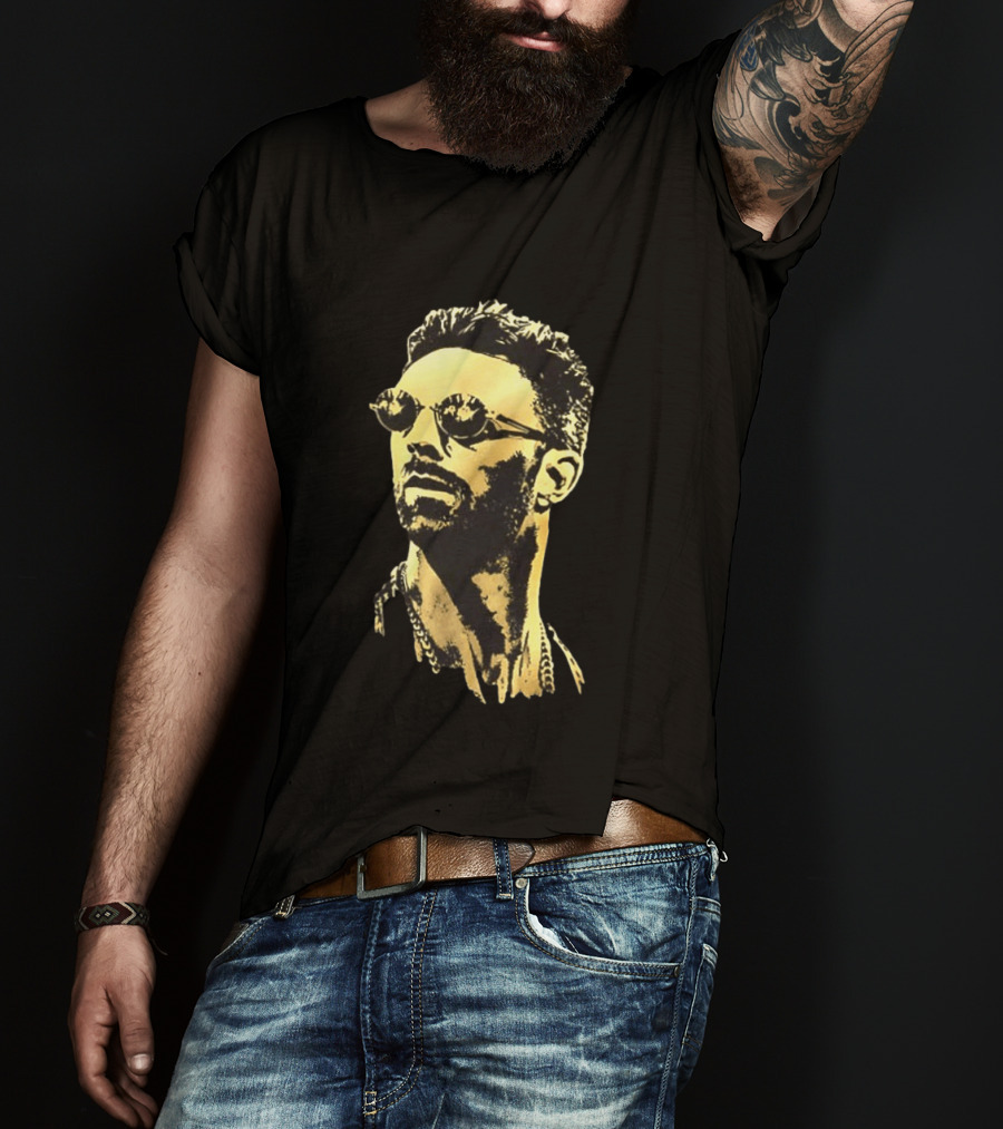 LA Knight Sunglasses Portrait Double Sided T-Shirt