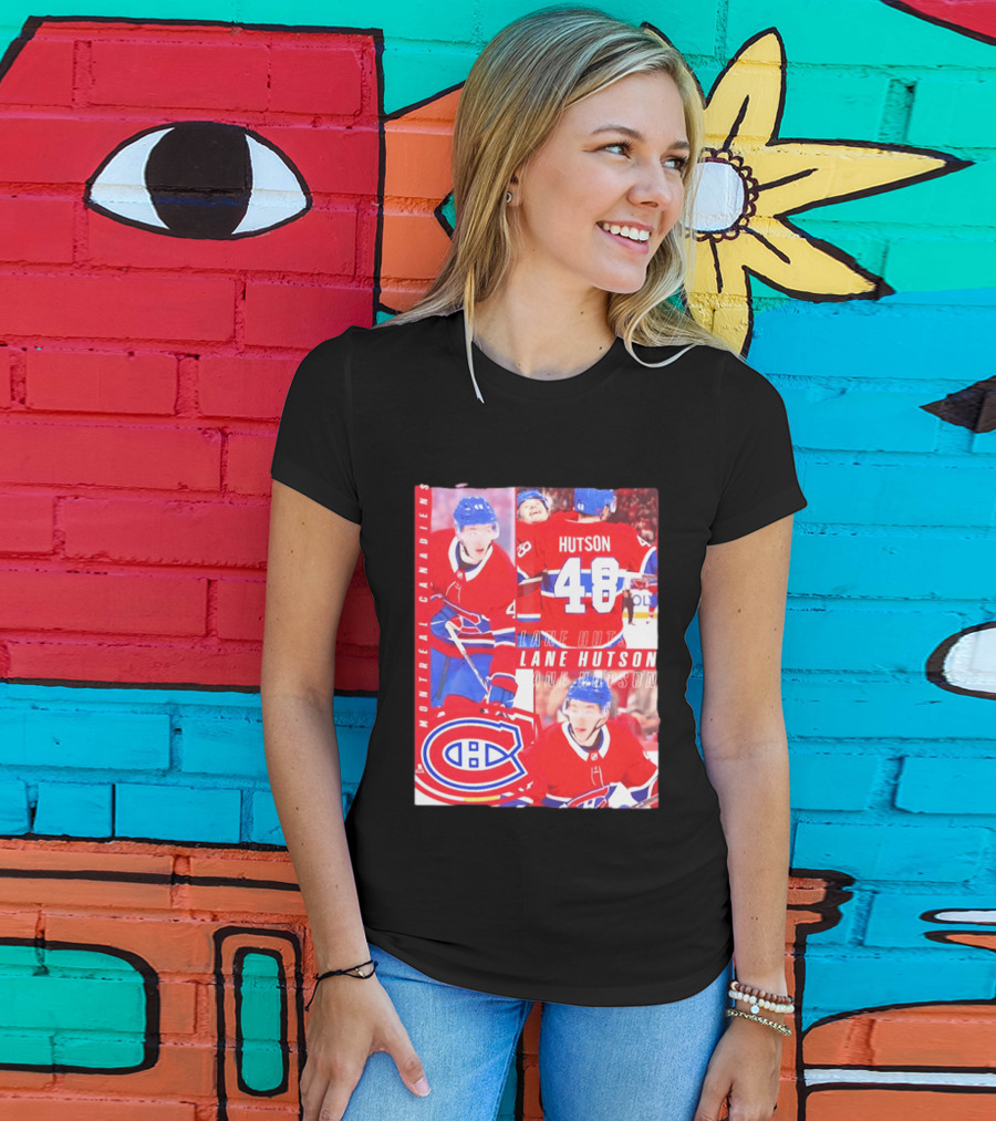 Montreal Canadiens Lane Hutson 48 All For One Moment T-Shirt