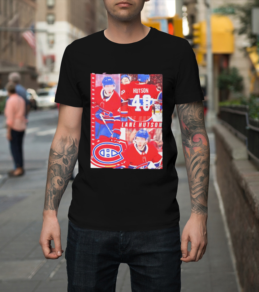 Montreal Canadiens Lane Hutson 48 All For One Moment T-Shirt