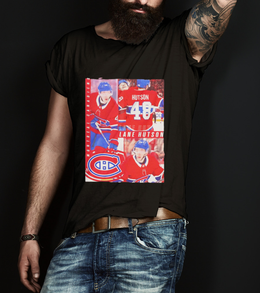 Montreal Canadiens Lane Hutson 48 All For One Moment T-Shirt