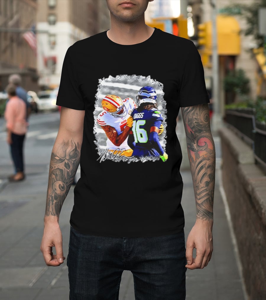 Mike Evans San Francisco 49ers Vs Trevon Diggs Seattle Seahawks Viral Moment Memorable NFL Encounter T-Shirt