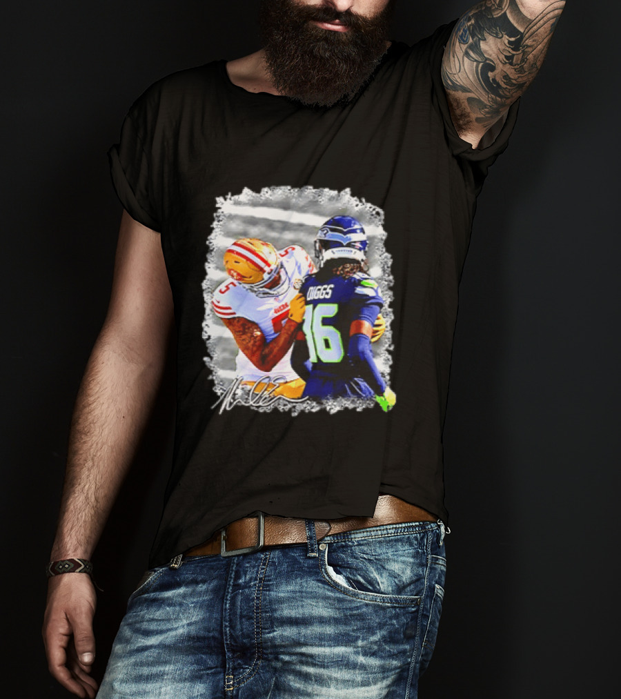 Mike Evans San Francisco 49ers Vs Trevon Diggs Seattle Seahawks Viral Moment Memorable NFL Encounter T-Shirt