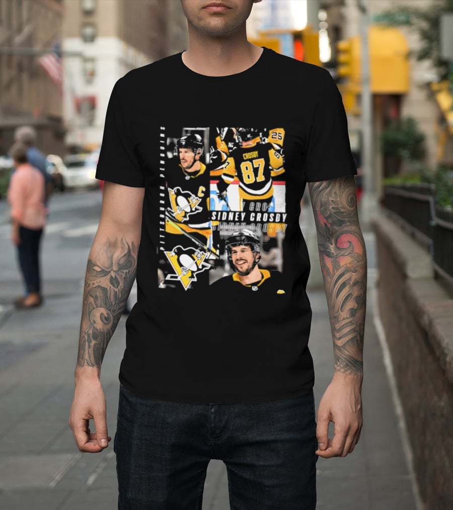 Sidney Crosby Pittsburgh Penguins 87 All For One Moment T-Shirt