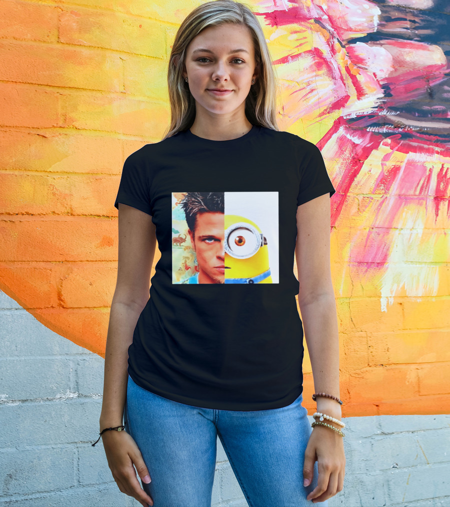 Tyler Durden Minions Split Face Mashup T-Shirt