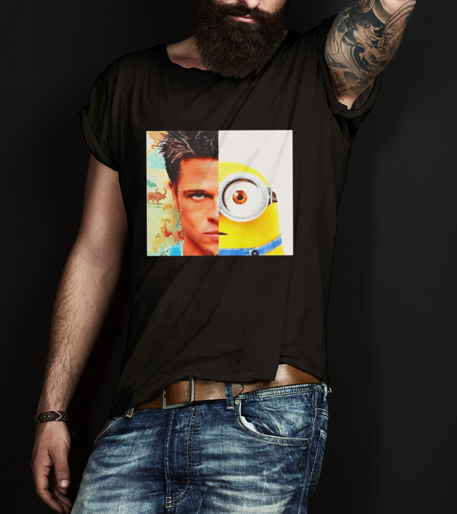 Tyler Durden Minions Split Face Mashup T-Shirt
