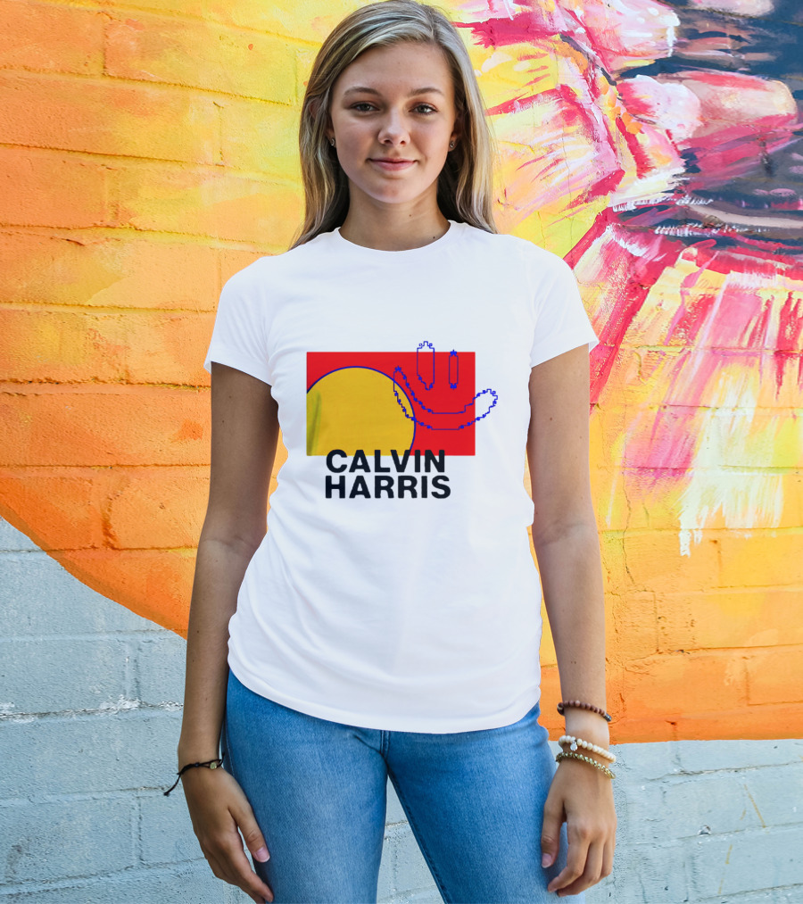 Calvin Harris North America 2027 Tour Dates Pixel T-Shirt
