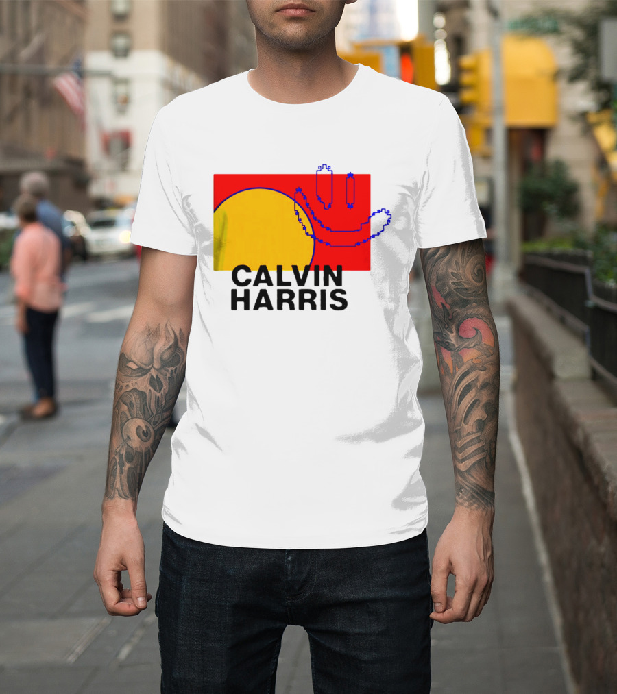 Calvin Harris North America 2027 Tour Dates Pixel T-Shirt