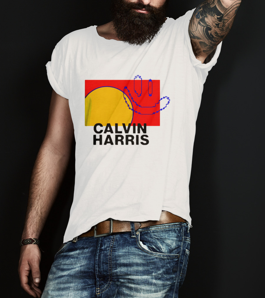 Calvin Harris North America 2027 Tour Dates Pixel T-Shirt