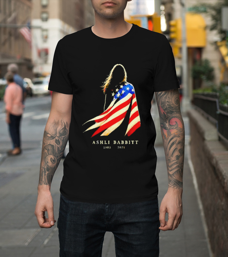 America Ashli Babbitt Memorial 1985 2021 Flag T-Shirt