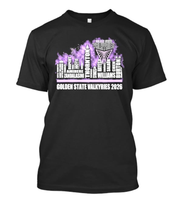 Golden State Valkyries 2026 WNBA Skyline Butterfly T-Shirt