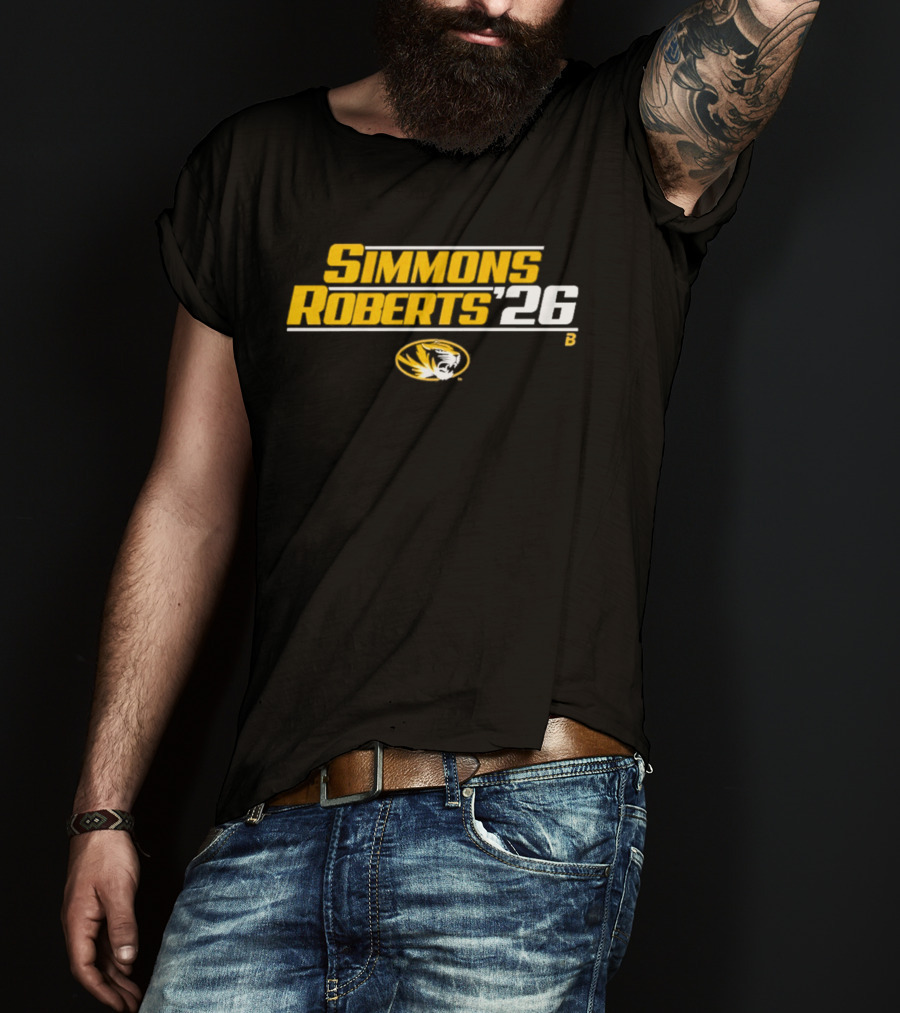 Missouri Tigers Simmons Roberts 26 College Football Mizzou T-Shirt