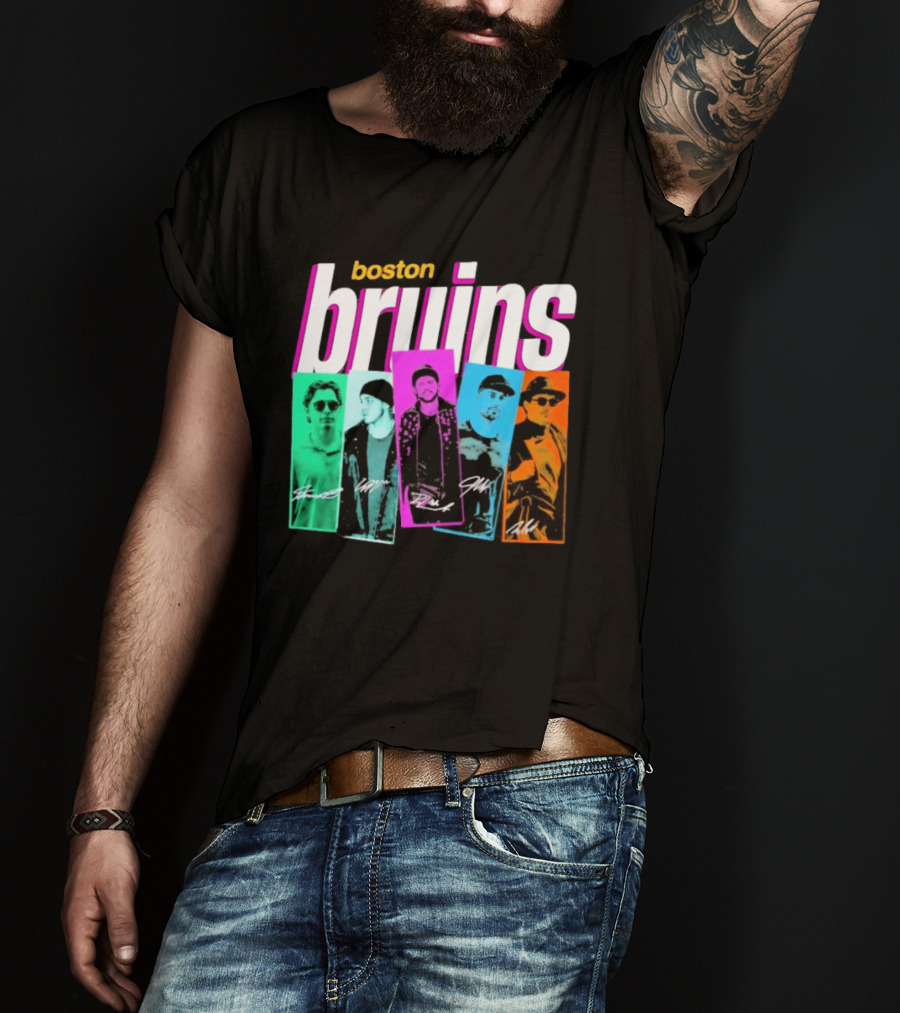 Boston Bruins Boy Band 2026 Player Portraits T-Shirt