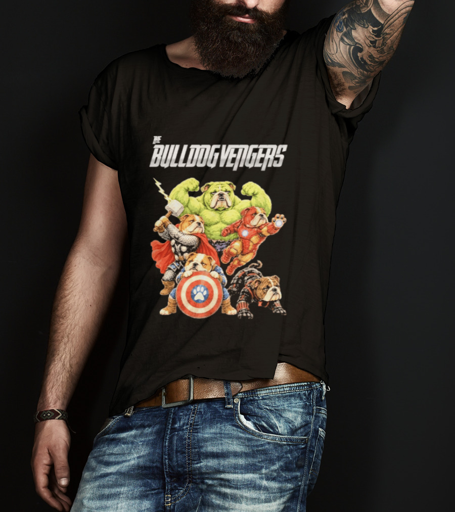 Bulldog Avengers 2026 Superhero Team Marvel T-Shirt