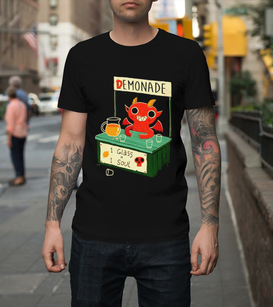 Demonade 1 Glass 1 Soul Devil Lemonade Stand T-Shirt