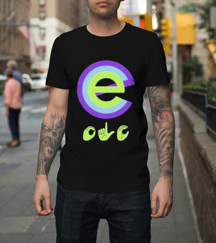 Inclusive E Sign Language Symbol DHH T-Shirt