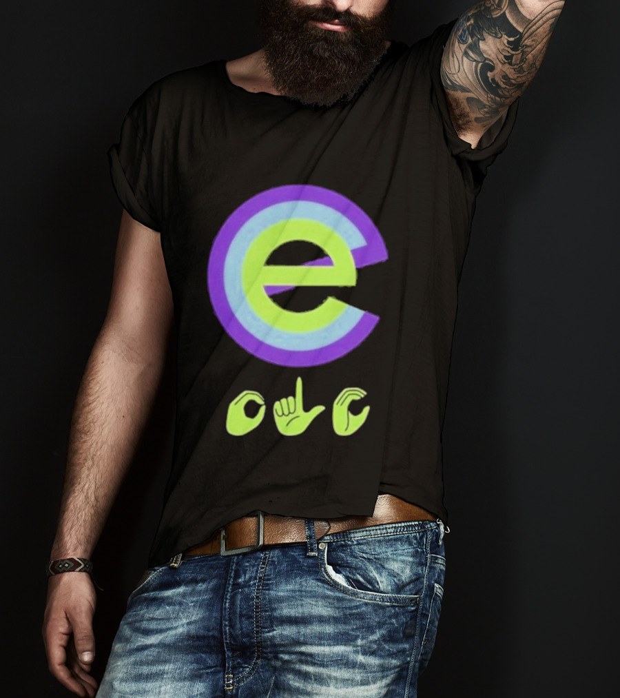 Inclusive E Sign Language Symbol DHH T-Shirt