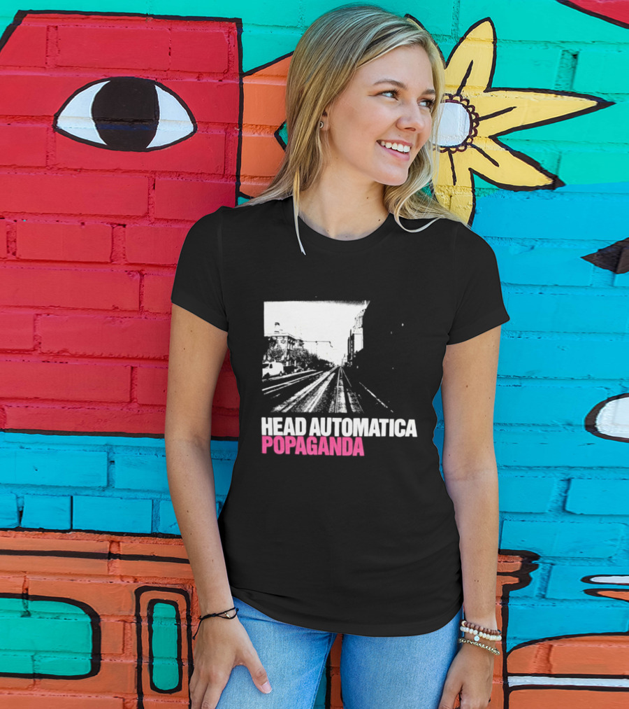 Head Automatica Popaganda Train Tracks Art Daryl Palumbo T-Shirt