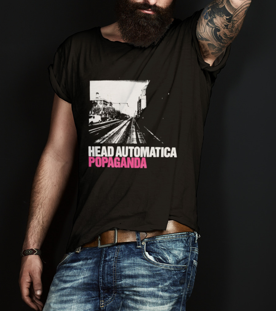Head Automatica Popaganda Train Tracks Art Daryl Palumbo T-Shirt