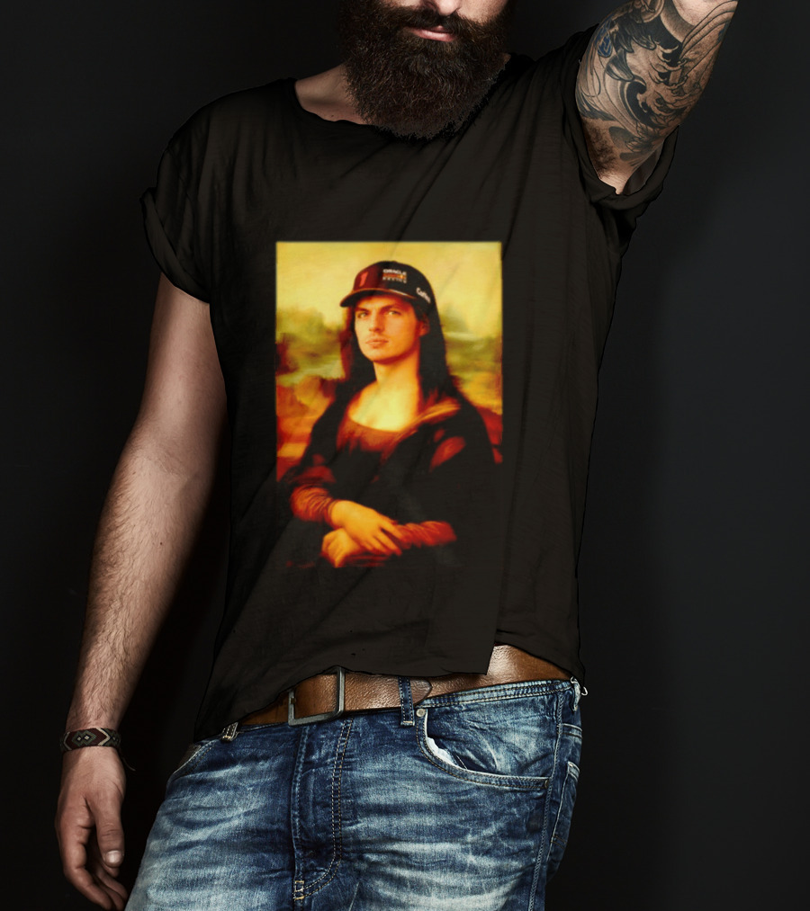 Max Verstappen Mona Lisa Meme Red Bull Racing Cap T-Shirt