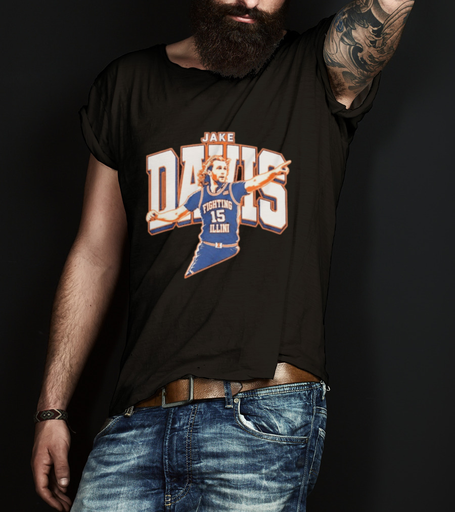 Jake Davis 15 Fighting Illini Basketball T-Shirt