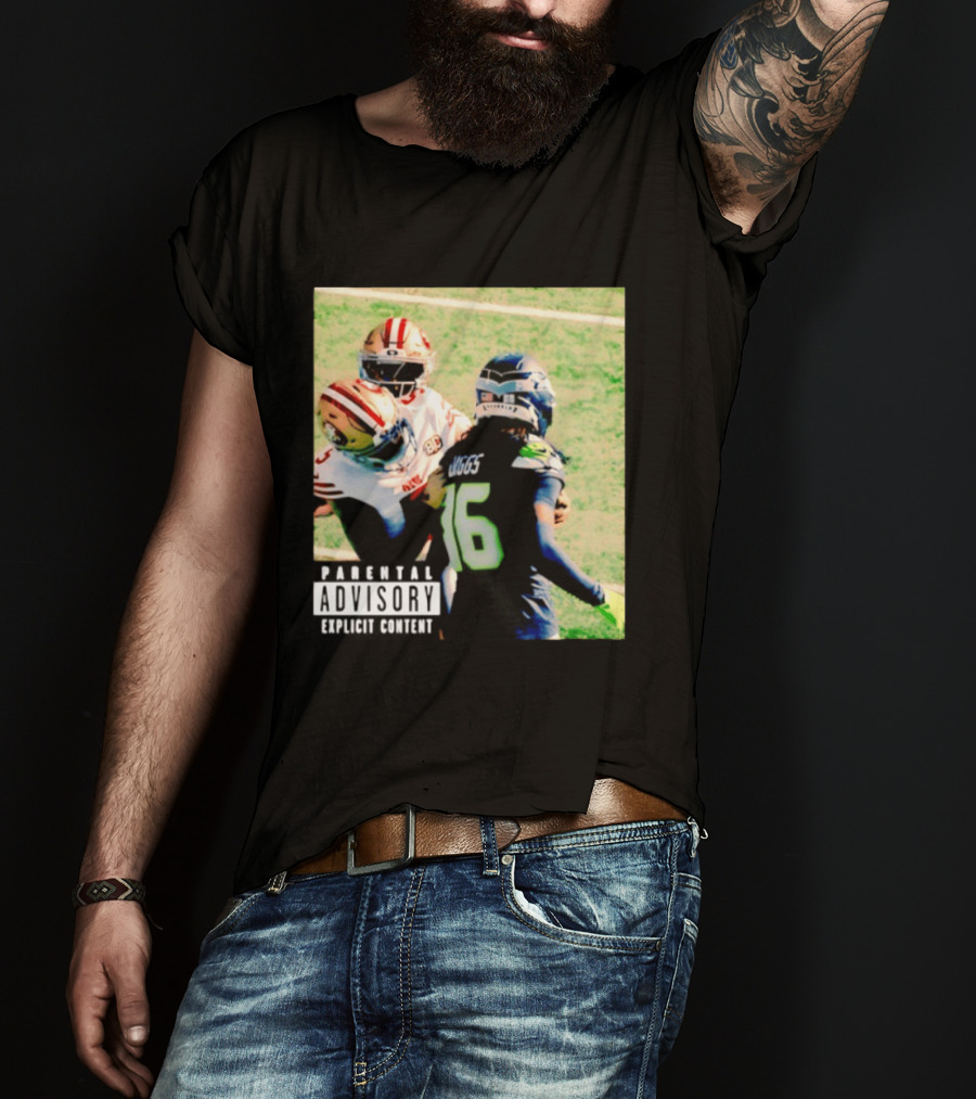 Parental Advisory Explicit Content Mike Evans Vs Trevon Diggs Football Meme T-Shirt