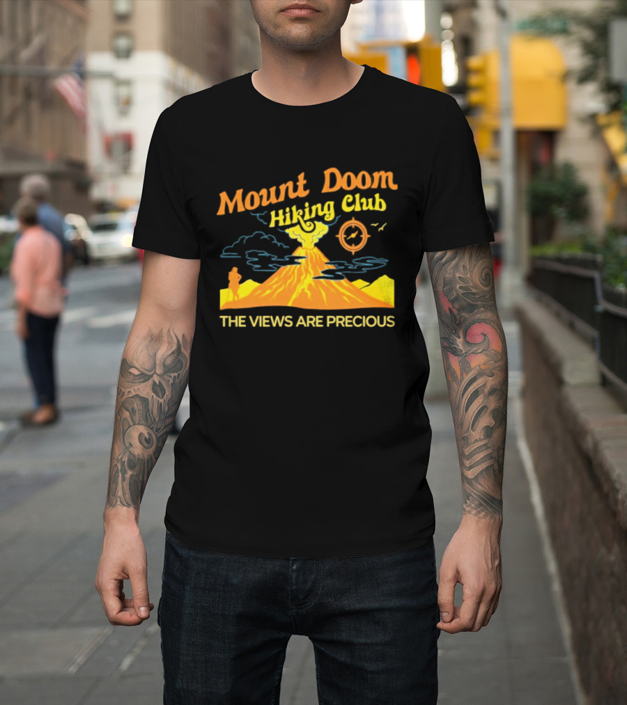 Mount Doom Hiking Club The Views Are Precious Adventure T-Shirt
