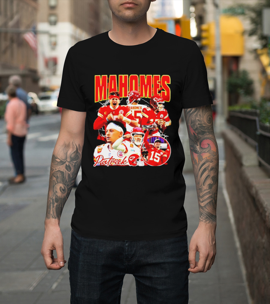 Patrick Mahomes Kansas City Chiefs 15 Red Gold Champion 2026 T-Shirt