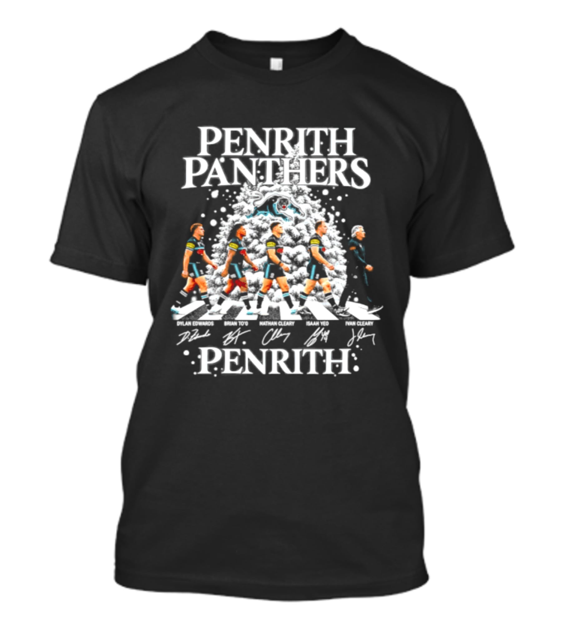 Penrith Panthers NRL Christmas 2026 Players Signatures T-Shirt