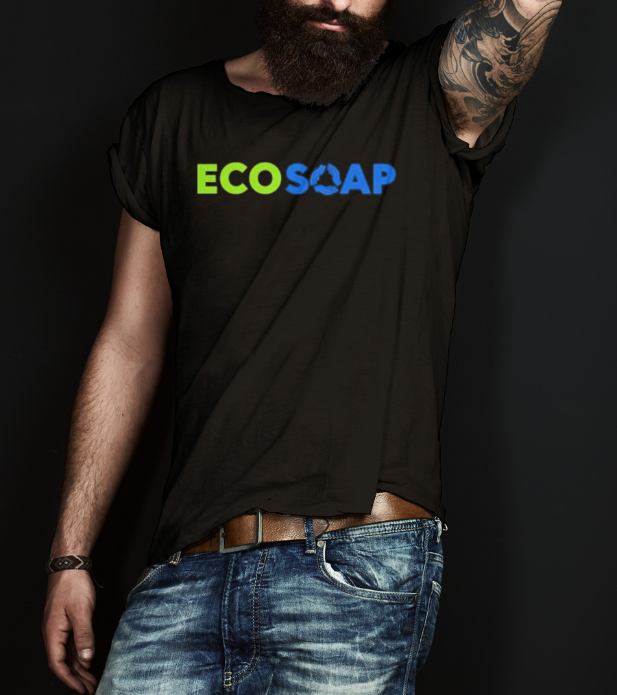 Purchased Equals 100 Bars Donated Ecosoap Green Blue Recycling T-Shirt